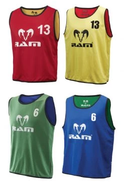 Ram Rugby Equipment Numbered Reversible Training Bibs - Set Of 15