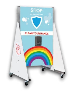 Ram Rugby Portable Free Standing Sanitiser Station Home Training