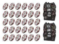 Ram Rugby Gripper 2.0 Pro Trainer Ball Bundle - 30 X Balls And 2 Bags