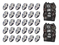 Ram Rugby Gripper 2.0 Pro Trainer Ball Bundle - 30 X Balls And 2 Bags