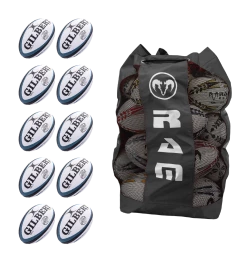 Gilbert Kinetica Match Ball Bundle - 10 X Balls And Bag