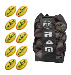 Gilbert Omega Fluoro Match Ball Bundle - 15 X Balls And Bag