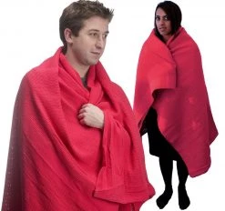 Allsports First Aid Cellular Cotton Blanket - Washable - Red