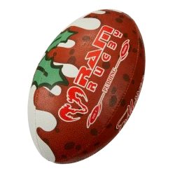 Ram Rugby Balls Squad - Training Ball - Christmas Pudding Design