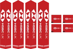 HSBC Branded Ram Rugby Post Protectors (12"), Rigid Corner Flags And Corner Pole Set - Special Offer