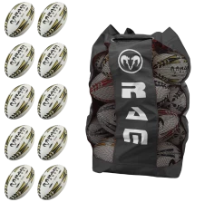 Ram Rugby Victor 2.0 Elite Match Ball Bundle - 10 X Balls And Bag
