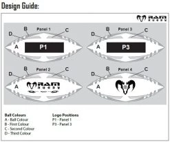 Custom Printed Ram Rugby Balls - Match Or Training