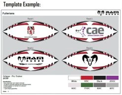 Custom Printed Ram Rugby Balls - Match Or Training