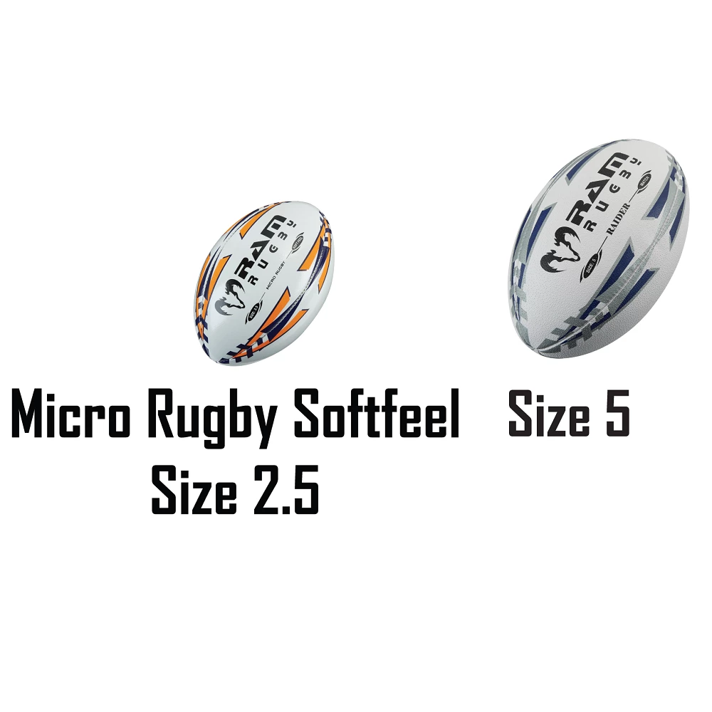 Ram Rugby Home Training Micro Rugby - Soft Feel Ball - Size 2.5 5 Ram Rugby Home Training Micro Rugby - Soft Feel Ball - Size 2.5